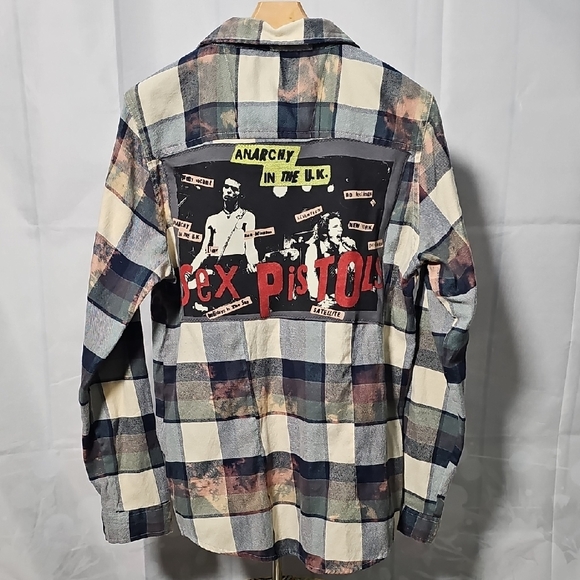Tops - UNISEX SEX PISTOLS GRUNGE FLANNEL SM-LG